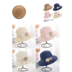 Berets Accessory Simple Sweat-absorbent Windproof Rope Straw Hat Lady Sun Dome For Travel