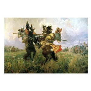 The Battle of Relight and Chelubey Abstract Oil Painting on Canvas Posters and Prints Art Wall Pictures For Home Decoration