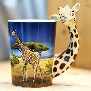 Tazze Creativo Modellazione animale tridimensionale Tazza in ceramica Panda Pappagallo Picchio Tazza Caffè per regalo di compleanno Mx6221038