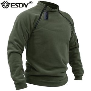 Giacche da uomo US Giacca da uomo tattica da esterno Abbigliamento da caccia Cerniere calde Pullover in pile Uomo Cappotto invernale da primavera antivento Biancheria intima termica 220912