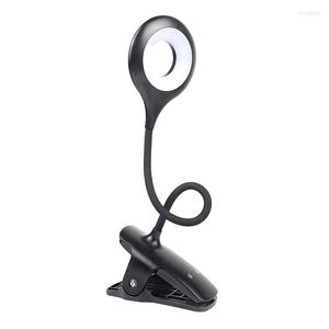 Table Lamps LED Reading Light USB Rechargeable Lamp Press Control Clip Desk Flexible For Home Book