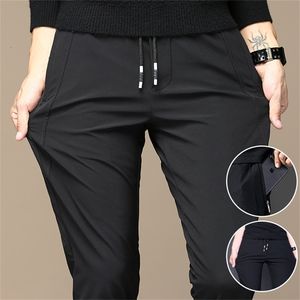 Golf Pants Trousers Quick Drying Ultra Thin Ice Silk Elastic Slim Youth Men City Walking Soft Leisure Sports Wear Big Size 220912