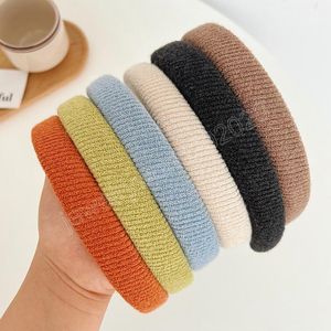 Accessori per capelli da donna alla moda Fasce lavorate a maglia casual Copricapo Autunno Inverno Tinta unita Turbante Fascia per capelli per ragazze