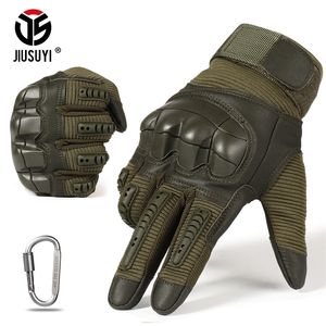 Five Fingers Gloves Full Finger Tactical Army Gloves Military Paintball Shooting Airsoft PU Leather Touch Screen Rubber Protective Gear Women Men 220909