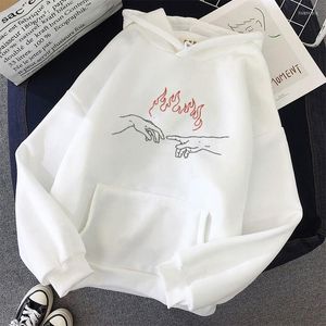 Kadın Hoodies Serin Artı Boyut Kadın Sweatshirt Tam Kollu Külük Kapşonlu Büyük Boy Üstler Kore tarzı kapüşonlu pembe hip hop harajuku kıyafetler