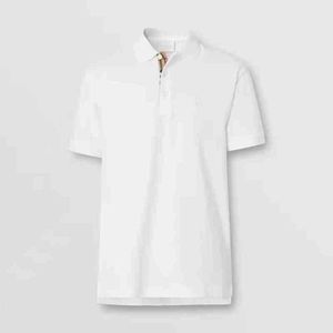القمصان للرجال البروبيريين لشرب القميص الأوروبي البولو قميص بيربرري سترة قميص بولو قميص كلاسيكي كلاسيكي الصلبة السل الصيف ب.