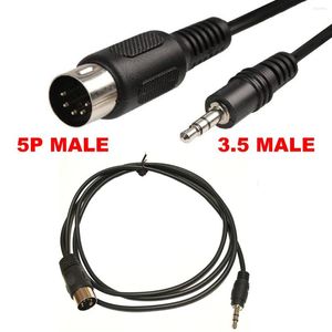 Acessórios de iluminação 1pcs 3,5 mm de cabo estéreo jack din a 5 pin midi masculino de 50cm 1m 3m Cord para adaptador de microfone
