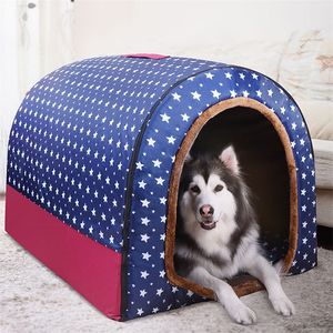 kennels pens XL Medium Dog Kennel Indoor Soft Comfortable Large Dog House Removable Dog Bed Cave Winter Warm Pet Sleeping Mat Portable 220912