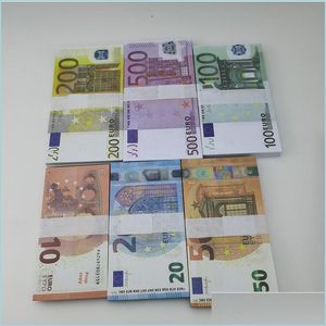 Sonstige festliche Partyversorgungen Partyversorgungen Filmgeld Banknote 5 10 20 50 Dollar Euros Realistische Spielzeug -Bar Requisiten Kopie Währung Faux Dhr9m