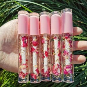 Lip Gloss 2022 Provedor de marca privada Trendor Clear Pink Tube personalizado 24K Gold Gold Plumping Vegan Hidration Wholesale Rose