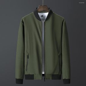 Men's Jackets Bomber Jacket Relaxed Fit Spring Autumn Loose Ribbed Cuff Outerwear For Daily Wear