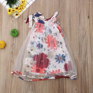 Flickaklänningar Pudcoco Baby Dress 6M-3y Sweet Born Girls Summer Tutu Princess Party Pageant Floral