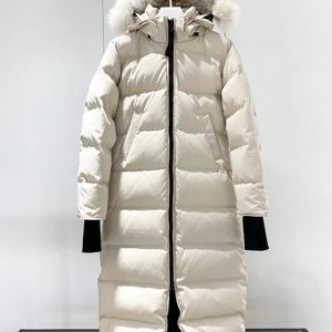Kanada 2022 New Parka Coats Mens Womens Designer Cuffs Classic Embroidery Down Jacket Top Siberian Coyote päls krage hoodie kläder Lång kanadensiska parka