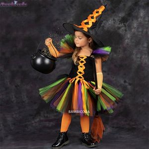 Besondere Anlässe Halloween Kinderkostüm Girls Witch Kleid Masquerade Party Tutu Kürbis Karneval Kleinkind Kinder 220909