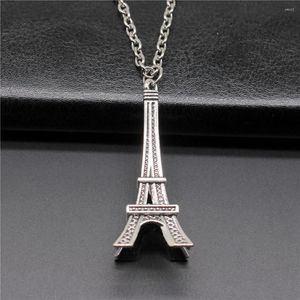 Naszyjniki wiszące 1 kawałek 18x43 mm Eiffel Tower Charms Naszyjnik dla kobiet upuszcza dostawca