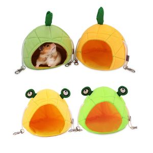 Small Animal Supplies Creative Pineapple Cartoon Warm Animal Bed Cute Hamster Hanging House Hedgehog Guinea Pig Beds For Breed E3