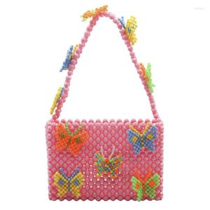 Bolsas de noite com miçangas pendentes de borboleta, embreagens feitas à mão, saco de miçangas insautora lady moda feminina feminina bolsas para mulheres