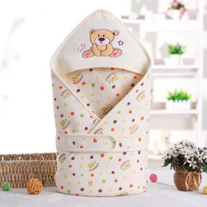 Decken Windeln Cartoon Panda Umschläge für Neugeborene Wrap Baumwollschlafsack 3 Farben Säuglingsschlafsäcke 80 80 cm 220829