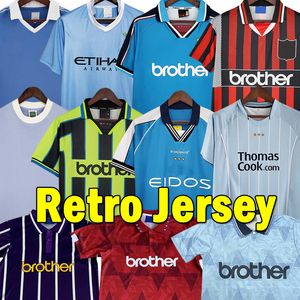 Retro Soccer Jerseys Manchester TOURE DZEKO DE JONG city KOMPANY EIDOS Gallagher WEAH Tevez Kun Aguero Football man Shirt