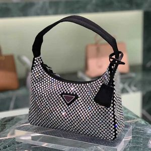 Naylon Tasarımcılar Çanta Kadın Pırlanta Çantaları En Kalite Glitter Çanta Tuval Çanta Hobo Kristal Omuz Çantası Kadın Göğüs Paket Moda Tote Lady Pochette 2022