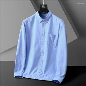 Erkekler Sıradan Gömlekler Mattswag Erkekler Stripe Oxford Tekstil Yüksek Kaliteli Gömlek Düğmesi Aşağı Nefes Alabilir Uzun Kollu Gevşek Moda Camisa Homme