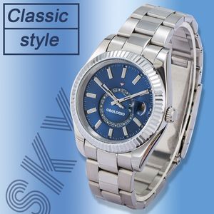 Mężczyzna zegarek Wodoodporne zegarki Automatyczny mechaniczny kalendarz ze stali nierdzewnej 42 mm Business Master Randwatch Factory Supply