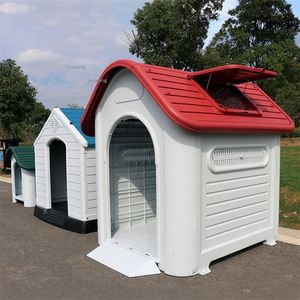 kennels pens Courtyard Garden Rainproof Dogs Houses Outdoor Plastic Puppy Kennels Sunscreen Large Dog Cages Windproof Balcony Pets Cats Villa 220912