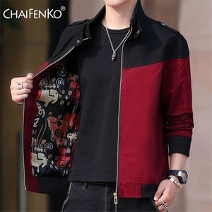 Jaquetas para homens chaiifenko moda masculina casual casual fino manchas de beisebol masculino masswearwhep hop windbreaker zipper jacket masculino 220912