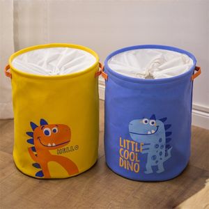 Cestas de armazenamento Cartoon Dinosaur Dirty Laundry Basket Curting forncing forro dobrável cesto de armazenamento para crianças Toys Dirty Clothes 220912