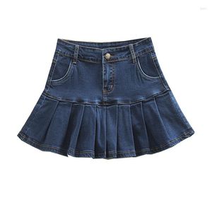 Skirts Plus Size For Women 4xl 5xl 6xl Summer Fashion Patchwork Ruffles High Waist Shorts Skirt Woman Casual Pleated Denim