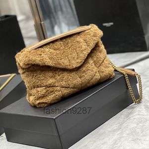 Autunno e inverno New Luxurys Designer Borse a tracolla per le donne Borsa di design di alta qualità LOULOU Puffer Borsa Cossbody in morbida lana di pelo di coniglio 2022