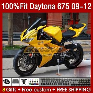 OEM Fairings Zestaw dla Daytona 675 675r 09 10 11 12 Body 150no.61 Daytona675 2009 2012 2012 2012 Bodyworks Daytona 675 R 2009-2012 Wtryskowe Formy Warunki żółte zapasy