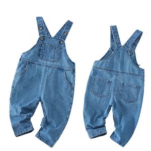 Компания весна лето джинсовая джинсовая джинсовая девочка Baby Girl Boy Cumps Girls Jeans Jeans Pocket Kids Kids Leisure Pants Blue Child