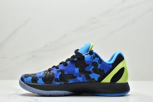 Svart mamba vi blå camo volt basketsko 6s män kvinnor sportskor med låda storlek 7-12