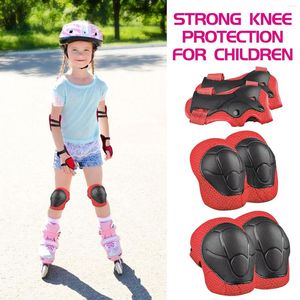 Joelheiras capa de proteção infantil com cotovelar suprimentos ao ar livre 6 conjuntos de patinação de patins de skate de equipamentos