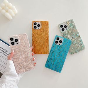 Silicone square texture Phone Cases For iPhone 14 14Pro 13 12 11 prevention shells