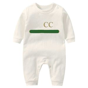 Stock Newborn Kids In Pagliaccetti Tuta a maniche lunghe in cotone con stampa stilista per ragazze dei neonati