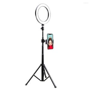 Kompaktowe lustra statywu telefonu selfie Stick na żywo wspornik USB okrągły lampka lampy uzupełniająca