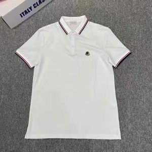 Moncleir Shirt Mens Polo Designer Moncleir Shirts Embroidery Short-Sleeved Tshirt Menビジネスカジュアルプルオーバー753