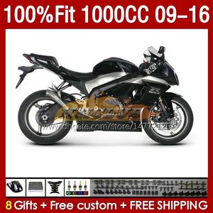 Injection Fairings For SUZUKI GSXR 1000 CC K9 GSXR1000 2009 2010 2011 2012 2013 2014 2015 2016 151No.97 K 9 1000CC GSXR-1000 09 10 11 12 13 14 15 16 OEM Fairing black glossy