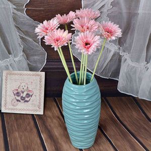 Faux Floral Greenery 125Pcs Artificial Flower 10Cm Silk African Daisy Coreopsis Gerbera Fake Flower Decor For Home Wedding Luxury Home Decoration J220906