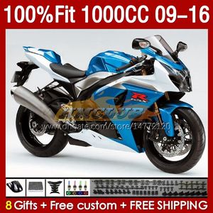 Suzuki için enjeksiyon mavi stok Fairings K9 GSXR 1000 CC GSXR1000 09 10 11 12 13 14 15 16 151NO.82 K 9 1000CC GSXR-1000 2009 2011 2011 2012 2012 2012 2015 2015 2016 OEM Fairing