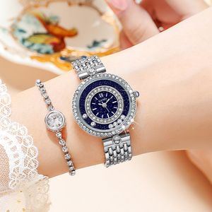 New Galaxy Orologi da polso da donna Designer Quarzo Orologi brillanti Strass Cinturino in acciaio inossidabile Orologio da polso impermeabile Alta qualità Relojes de Lujo per donna