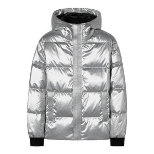 Inverno uomo Outdoor Tempo libero moda sport piumini bianco anatra frangivento Uomo Parka cappotti Cappello colletto tenere caldo paillettes plus size cappotto protezione dal freddo abbigliamento