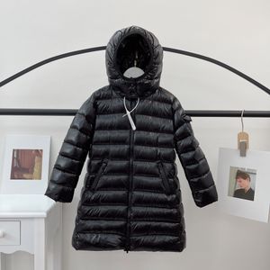 Baby Designer Coat Kids Coats Hooded Winter Jacket Long A-shaped Zipper Thick Warm Outwear Clothing Boys Girls Outerwear Jackets