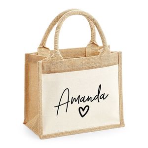 Bolsa de presente de bolsa de dama de honra embrulhada para presentes para bolsa de dama de honra personalizada saco de saco personalizado Nome reutilizável Decoração de armazenamento 220913