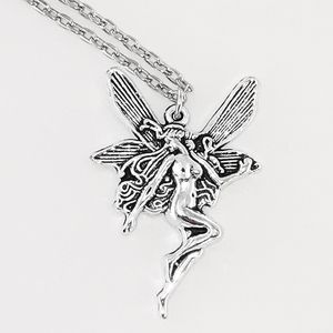 Vintage Fairy Pendant Necklace for Women Fashion Choker Jewelry Goth Gothic Wicca Aesthetic Accessories Female Gifts