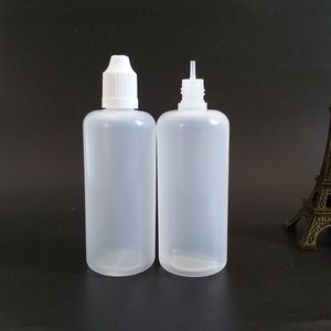 100 ml PE-Kunststoff-Tropfflaschen, kindersichere, sichere Kappen, Spitzen, E-Flüssigkeitsbehälter