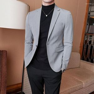 Style Coréen Des Hommes De Costume achat en gros de Men s Suits Autumn Men Blazers Slim Casual Suit Jacket Male Sold Color One Button Korean Style Business Smart Blazer S101