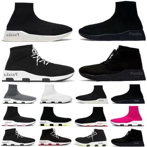 Çorap Günlük Ayakkabı Erkek Kadın Tasarımcı Sneaker Örgü Örgü Moda Üçlü Siyah Beyaz Kırmızı Yeşil Neno Oreo Kırmızı Sarı Grafiti Koyu Lacivert Erkek Eğitmenler Spor Ayakkabıları